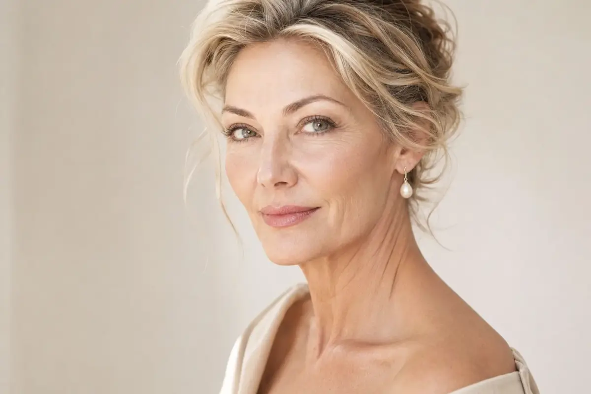 Woman in her fifties with lifted elegant features